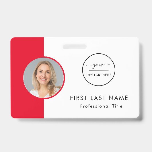 Personeels-ID | Teal Logo Foto ID-badge Badge (Voorzijde)