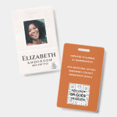 Personeels-pas VIP Waterverf Abstracties Badge (Voor- en achterkant)