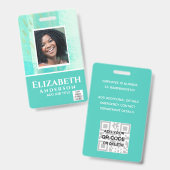 Personeels-pas VIP Waterverf Abstracts Badge (Voor- en achterkant)