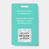 Personeels-pas VIP Waterverf Abstracts Badge (Achterkant)