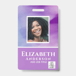Personeels VIP-pas foto ID Waterverf Abstracts Badge