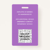 Personeels VIP-pas foto ID Waterverf Abstracts Badge (Achterkant)