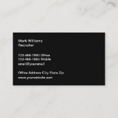 Personeelsaanwerving Visitekaartje (Achterkant)