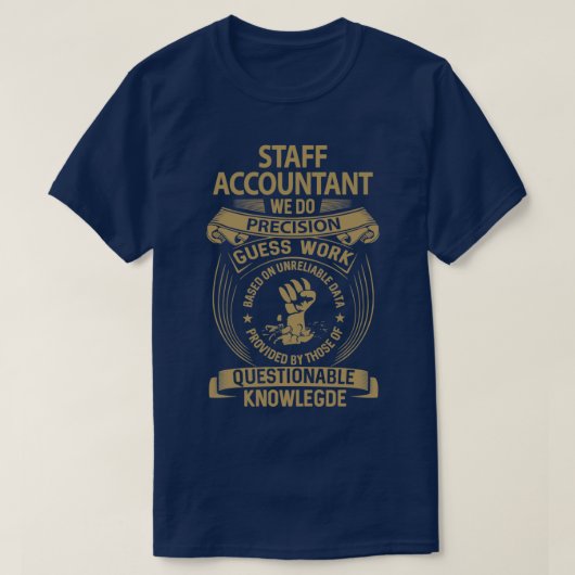 Personeelsaccountant We doen een precisie-object v T-shirt (Design voorkant)