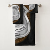 Personeelsagent Sheriff Cop NAME Badge Bad Handdoek (Insitu)