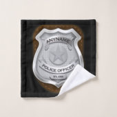 Personeelsagent Sheriff Cop NAME Badge Bad Handdoek (Wasdoekje)