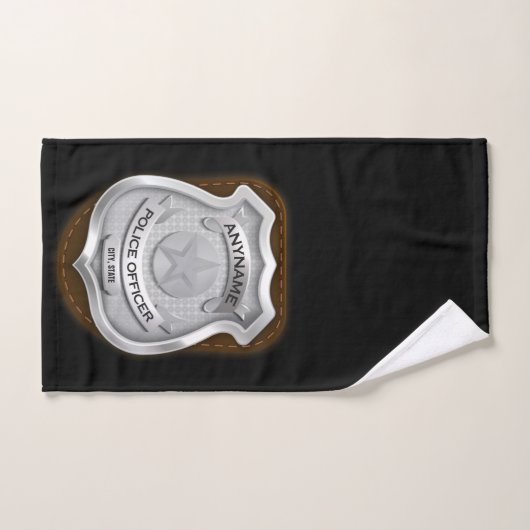 Personeelsagent Sheriff Cop NAME Badge Bad Handdoek (Handdoek)