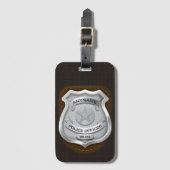 Personeelsagent Sheriff Cop NAME Badge Bagagelabel (Voorkant (verticaal))