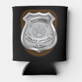 Personeelsagent Sheriff Cop NAME Badge Blikjeskoeler (Voorkant)