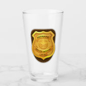 Personeelsagent Sheriff Cop NAME Badge Glas (Voorkant)