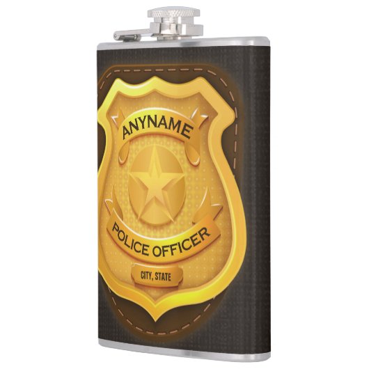 Personeelsagent Sheriff Cop NAME Badge Heupfles (Links)