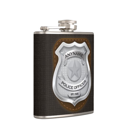 Personeelsagent Sheriff Cop NAME Badge Heupfles (Rechts)