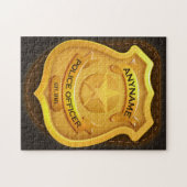 Personeelsagent Sheriff Cop NAME Badge Legpuzzel (Horizontaal)