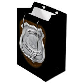 Personeelsagent Sheriff Cop NAME Badge Medium Cadeauzakje (Voorkant Gekanteld)