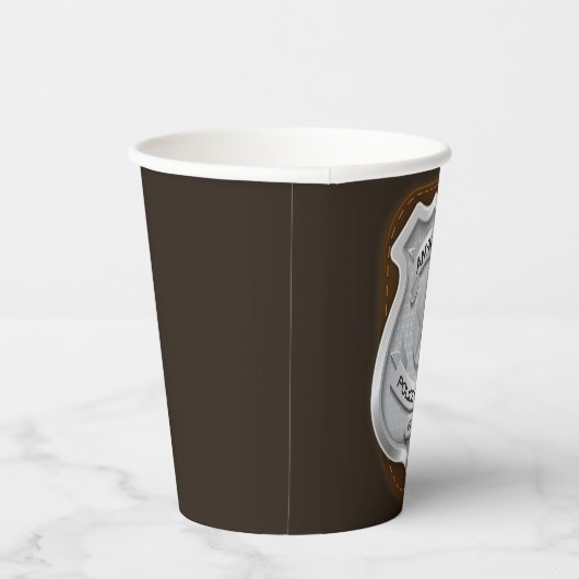 Personeelsagent Sheriff Cop NAME Badge Papieren Bekers (Rechts)