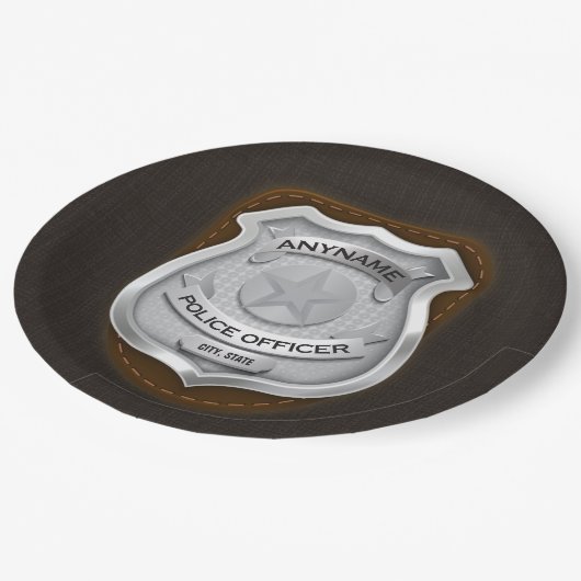 Personeelsagent Sheriff Cop NAME Badge Papieren Bordje (Gekanteld)