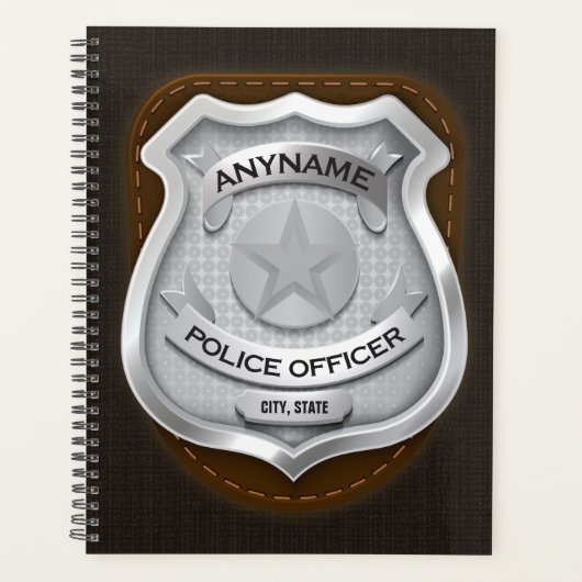 Personeelsagent Sheriff Cop NAME Badge Planner (Voorkant)