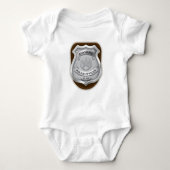 Personeelsagent Sheriff Cop NAME Badge Romper (Voorkant)
