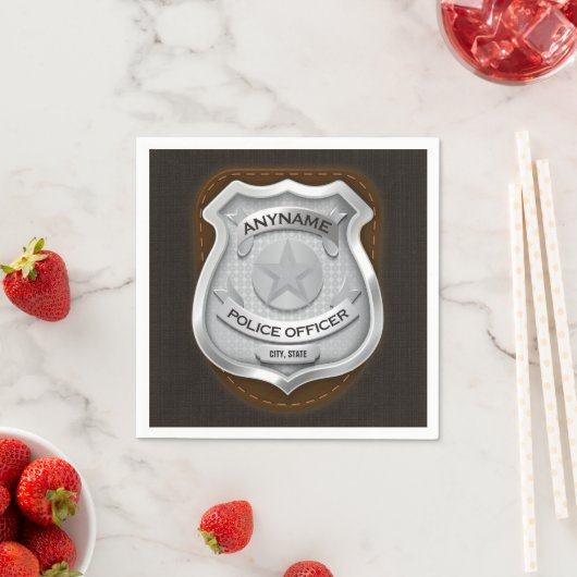 Personeelsagent Sheriff Cop NAME Badge Servet (Insitu)