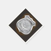 Personeelsagent Sheriff Cop NAME Badge Servet (Hoek)