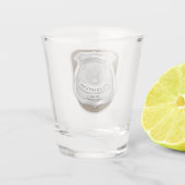 Personeelsagent Sheriff Cop NAME Badge Shot Glas (Achterkant)