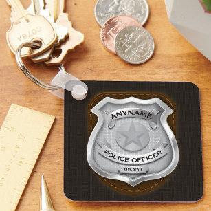 Personeelsagent Sheriff Cop NAME Badge Sleutelhanger