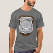 Personeelsagent Sheriff Cop NAME Badge T-shirt (Voorkant)