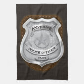 Personeelsagent Sheriff Cop NAME Badge Theedoek (Verticaal)