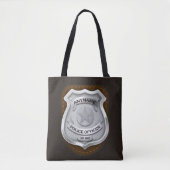 Personeelsagent Sheriff Cop NAME Badge Tote Bag (Voorkant)