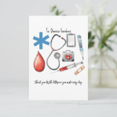 Personeelsartsen Gezondheidsminimalistisch Bedankkaart (Staand voorkant)