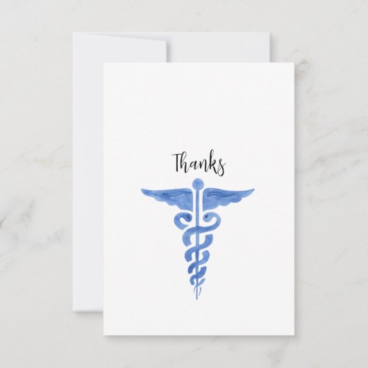 Personeelsartsen Gezondheidsminimalistisch Bedankkaart (Achterkant)