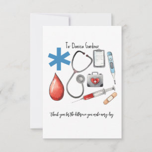 Personeelsartsen Gezondheidsminimalistisch Bedankkaart