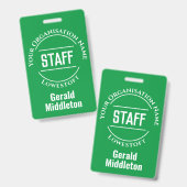 Personeelsbadge Badge (Voor- en achterkant)