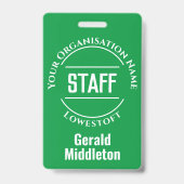 Personeelsbadge Badge (Achterkant)