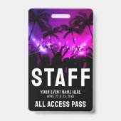 Personeelsbadge Evenement Backstage Badge (Voorzijde)