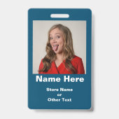 Personeelsbadge foto met winkelnaam badge (Voorzijde)