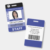 Personeelsbadge met foto - Bewerkbaar Badge (Voor- en achterkant)