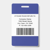 Personeelsbadge met foto - Bewerkbaar Badge (Achterkant)