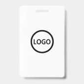 Personeelsbadge met moderne naam en eigen logo badge (Achterkant)