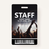 Personeelsbadge met streepjescode Aangepaste toega Badge (Voorkant)