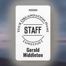 Personeelsbadge. Officiële badge voor personeelsle