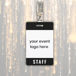 Personeelsbadge voor evenementen badge