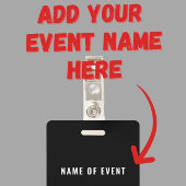Personeelsbadge voor evenementen badge
