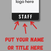 Personeelsbadge voor evenementen badge