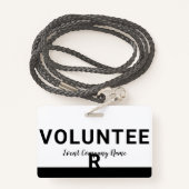 Personeelsbadge voor vrijwilligers badge (Achterkant met draagriem)