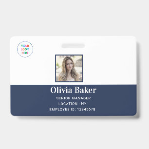 Personeelsbedrijf Beveiliging Bedrijfslogo Foto-ID Badge