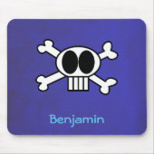 Personeelsbeenderen Cute Skull en Crossbones Muismat (Voorkant)