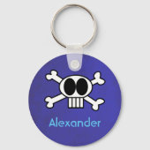Personeelsbeenderen Cute Skull en Crossbones Sleutelhanger (Voorkant)
