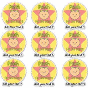 Personeelsbelonende Stickers voor peach-fruitleraa