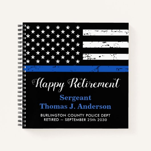 Personeelsbestand van politieretiment Partij voor  Notitieboek (Voorkant)